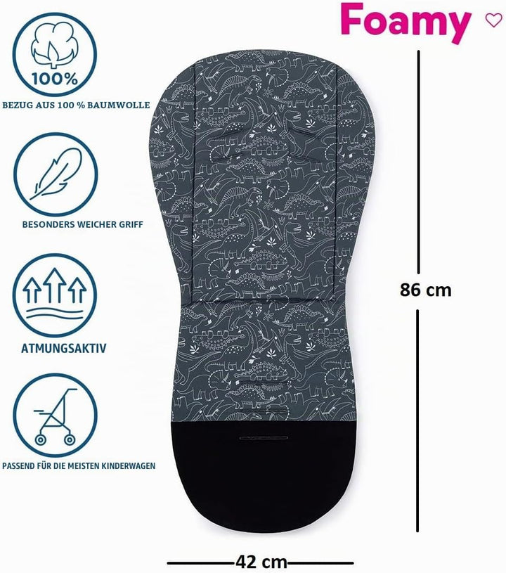 Petite&amp;Mars Foamy memory foam liner * Sitzeinlage * Universal Sitzauflage für Kinderwagen, Buggy * A