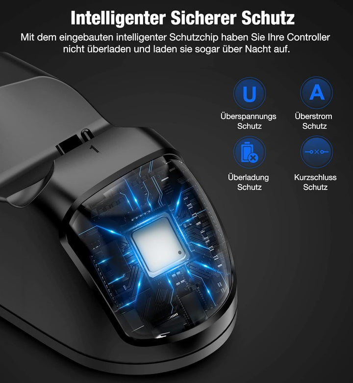 HELLCOOL Ladestation für PS4 Controller, Ladestation mit 2Std Schnelllade/LED Anzeige für Playstatio
