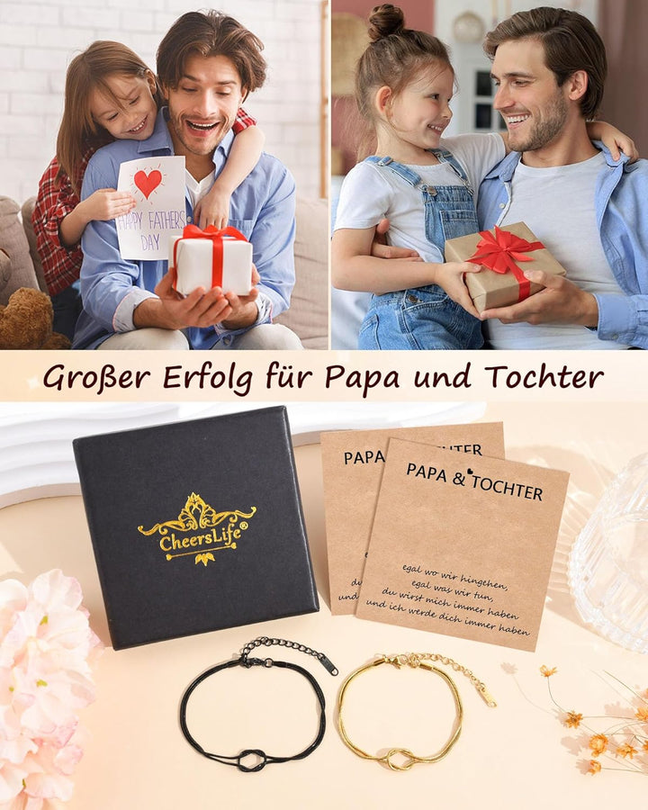 CheersLife Mann Armband Geschenke für Männer lederarmband Herren Geschenk Ehemann Weihnachten Gesche