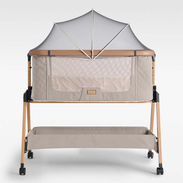 SnooBee Babybett Beistellbett Baby &amp; Co-Sleeper – Höhenverstellbares Babybett mit Matratze, Rollen m
