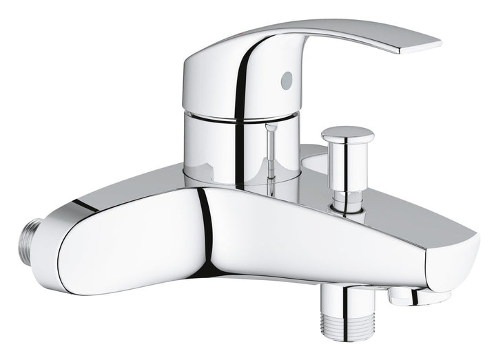 Grohe Eurosmart Wannenbatterie, Schweizer Variante, automatische Umstellung, 23461002, Chrom