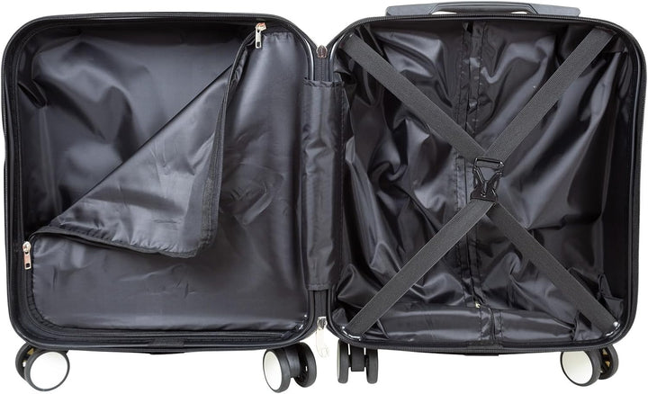 Koffer und Koffer-Set 3-teilig Avalon Hartschale 4 Räder Zahlenschloss (anthrazit, Bordcase - Grösse