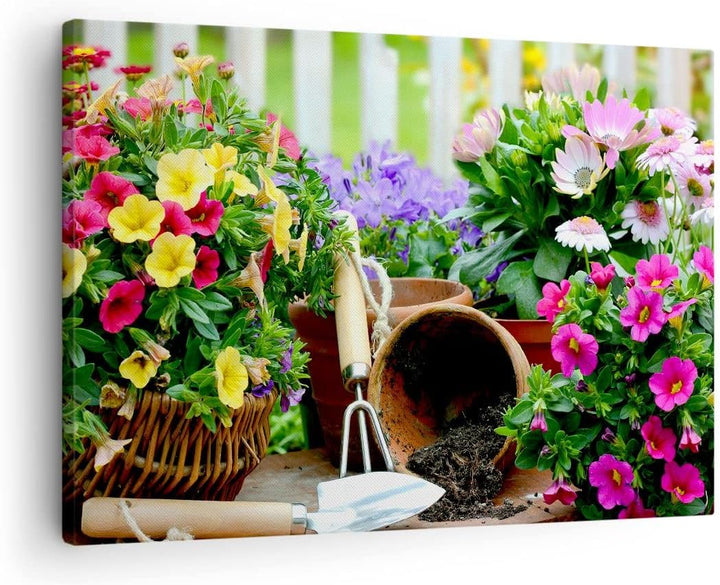 Bilder auf Leinwand Pflanzen Garten Frühling Natur Leinwandbild 70x50cm Wandbilder Dekoration Wohnzi