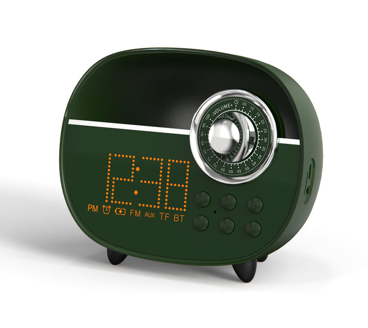 iTOMA Retro Wecker mit Bluetooth, Vintage FM Radio, Freisprecheinrichtung, Nachtlicht, Unterstützung