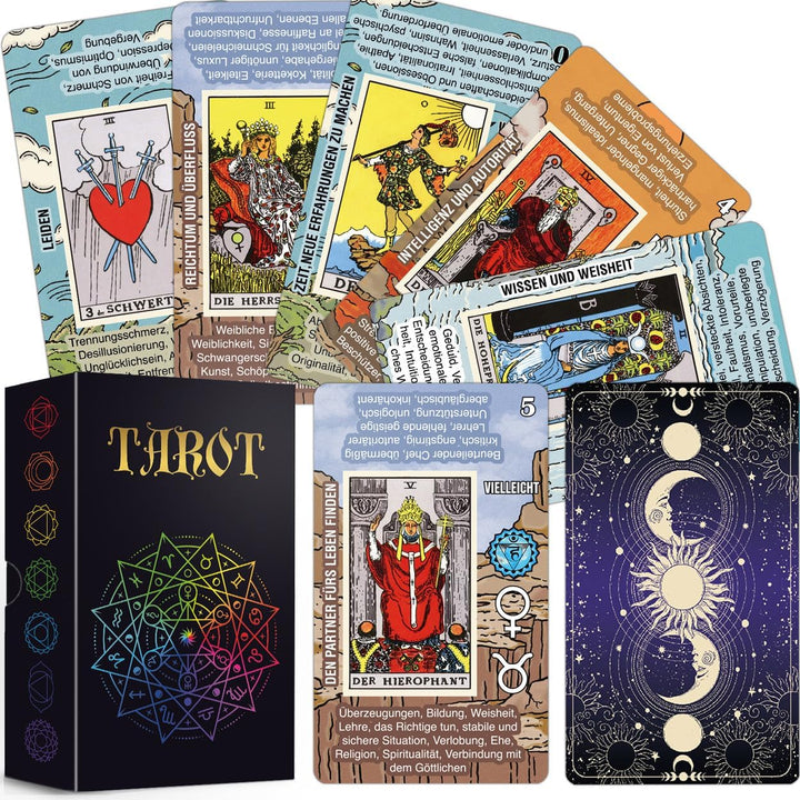 TAROTIKA Tarotkarten Legen Lernen, Tarot-Karten für Anfänger, Kein Handbuch Erforderlich, Einfaches