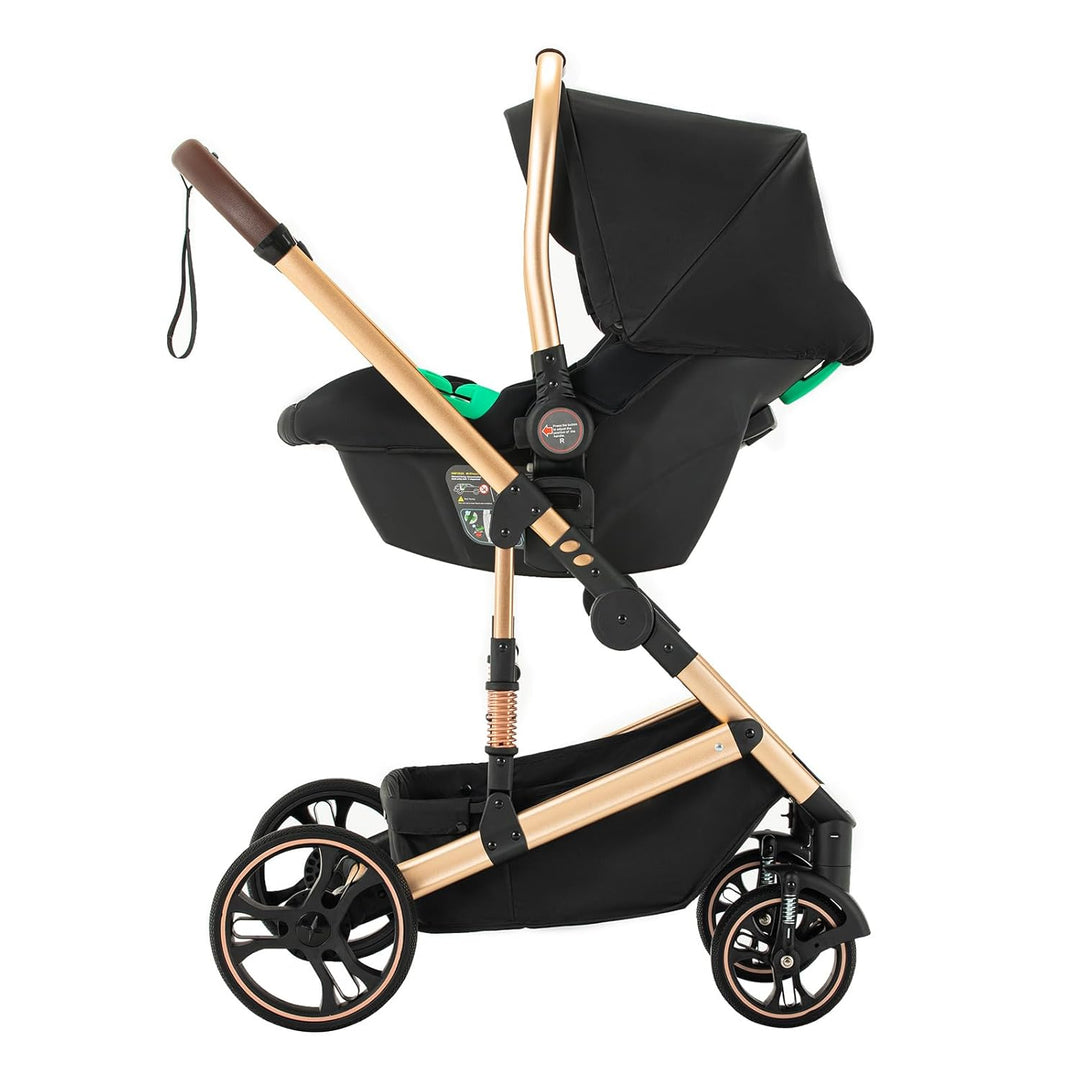 kinderwagen 3 in 1 Kombikinderwagen für Neugeborene robustes leichtes Aluminiumgestell geeignet bis