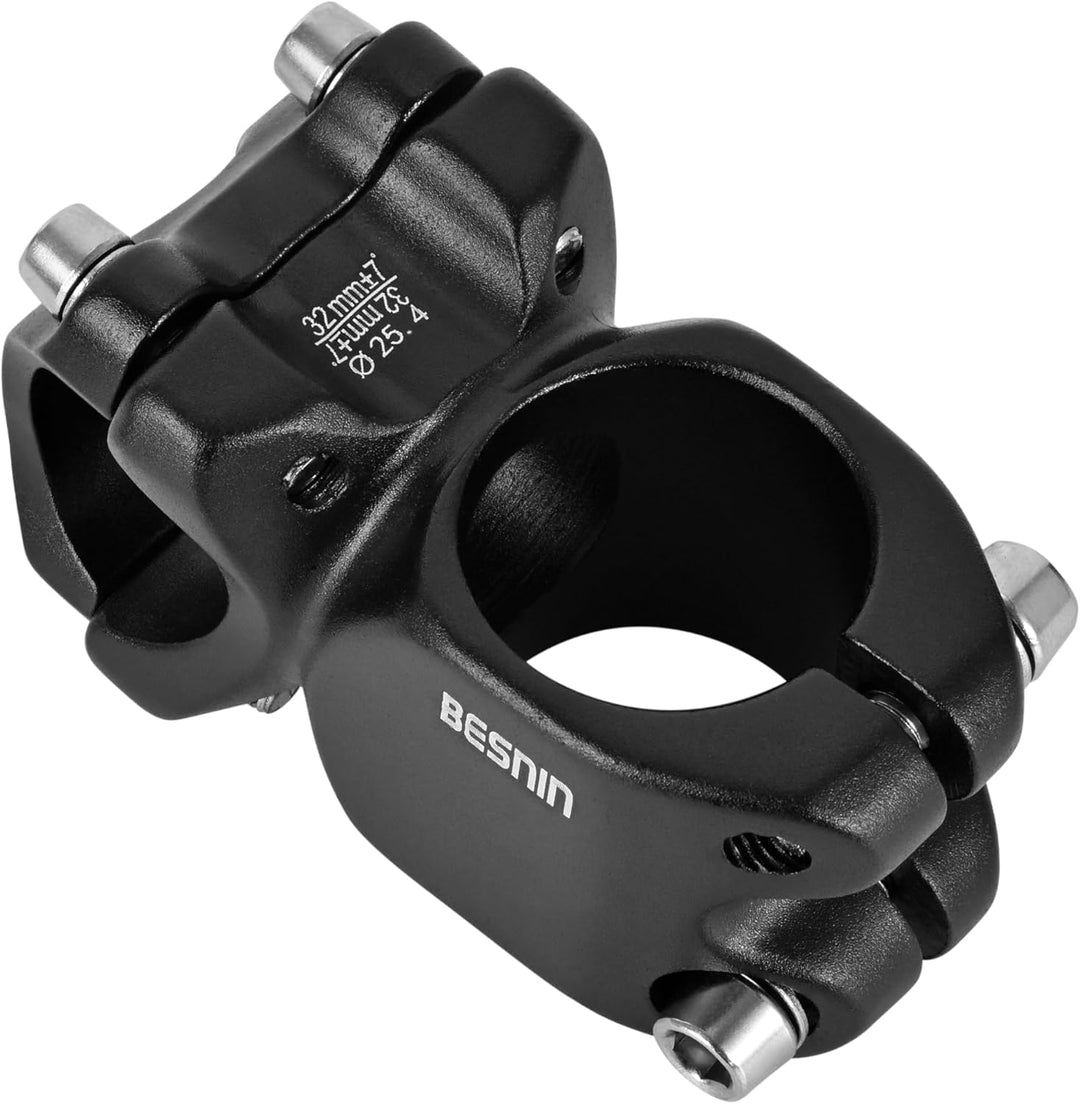 BESNIN Fahrrad Vorbau 25,4mm MTB Vorbau 7 Grad Lenkervorbau 32/45mm Kurz Fahrradlenker Vorbau Alumin