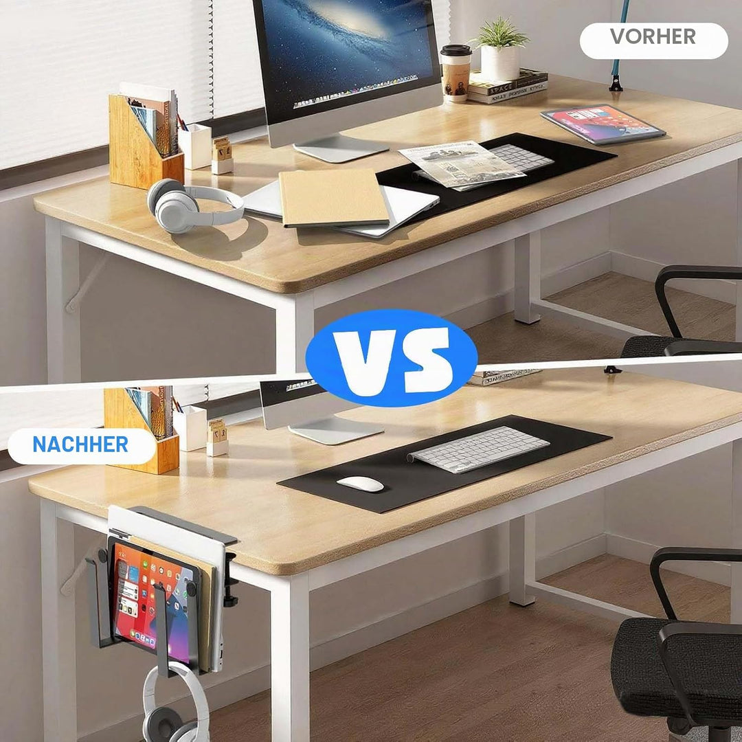 Verstellbare Schreibtischseitenlaptop-Halterung, Laptop Ständer Vertikal, Laptop Halterung Ohne Bohr