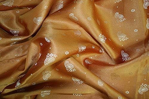 Trendofindia Indischer Bollywood Fashion Sari Stoff Damenkostüm Kleid Caramel CA109