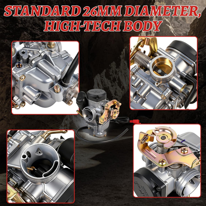 JFG RACING 26 mm CVK26 Vergaser Ersatz für ATV Scooter GY6 150 cc 200 cc 250 cc Motorrad Roller cvk2