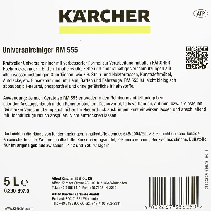 Kärcher Universalreiniger RM 555 für Hochdruckreiniger (Volumen: 5,0 l, biologisch abbaubar, äussers