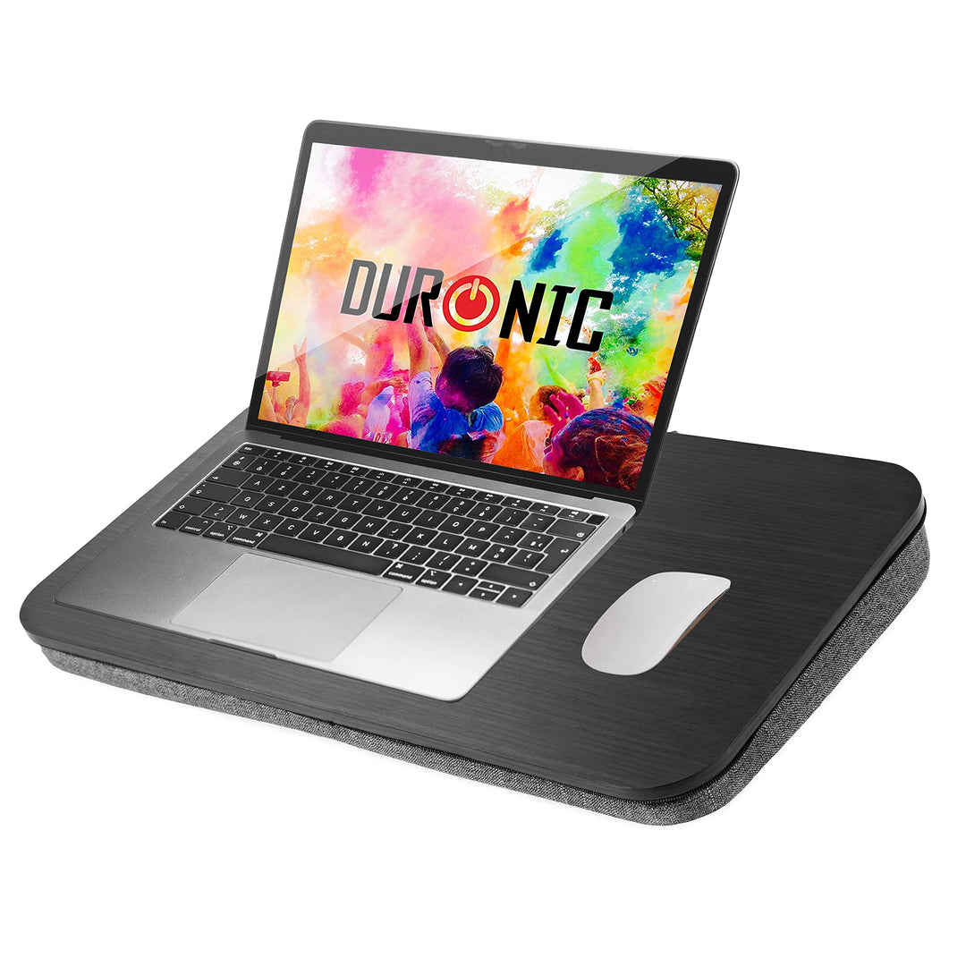 Duronic DML412 Laptopständer | Ergonomischer Laptop Tisch mit Kissen | Laptop Halterung mit Schaumst