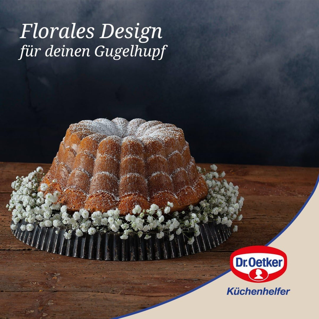 Dr. Oetker Guglhupf Floral ⌀ 24,5 cm – Gugelhupfform aus der Serie Back-Kunst – Backform mit Antihaf