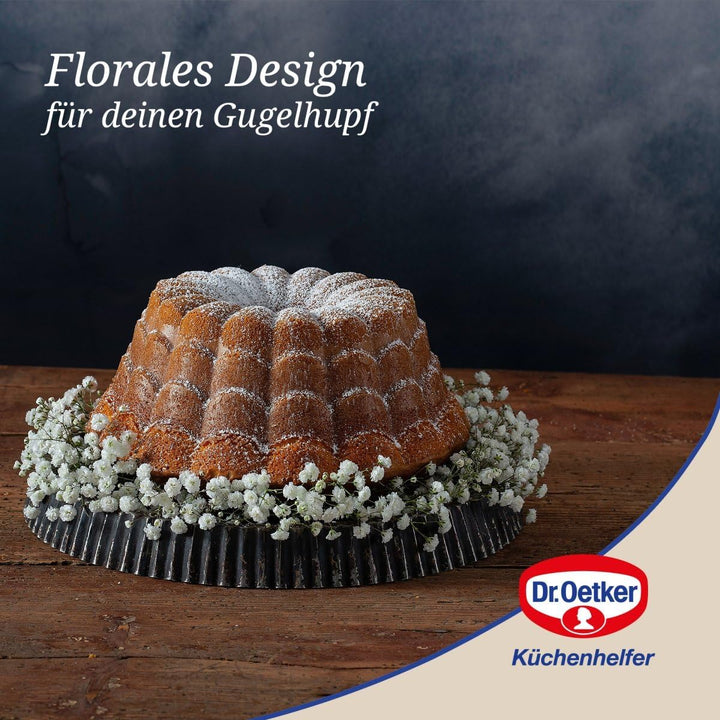 Dr. Oetker Guglhupf Floral ⌀ 24,5 cm – Gugelhupfform aus der Serie Back-Kunst – Backform mit Antihaf