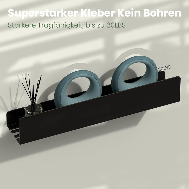 REKITA Duschablage ohne Bohren, Badezimmer Organizer 40 cm, Duschablage Edelstahl mit 4 Abnehmbaren