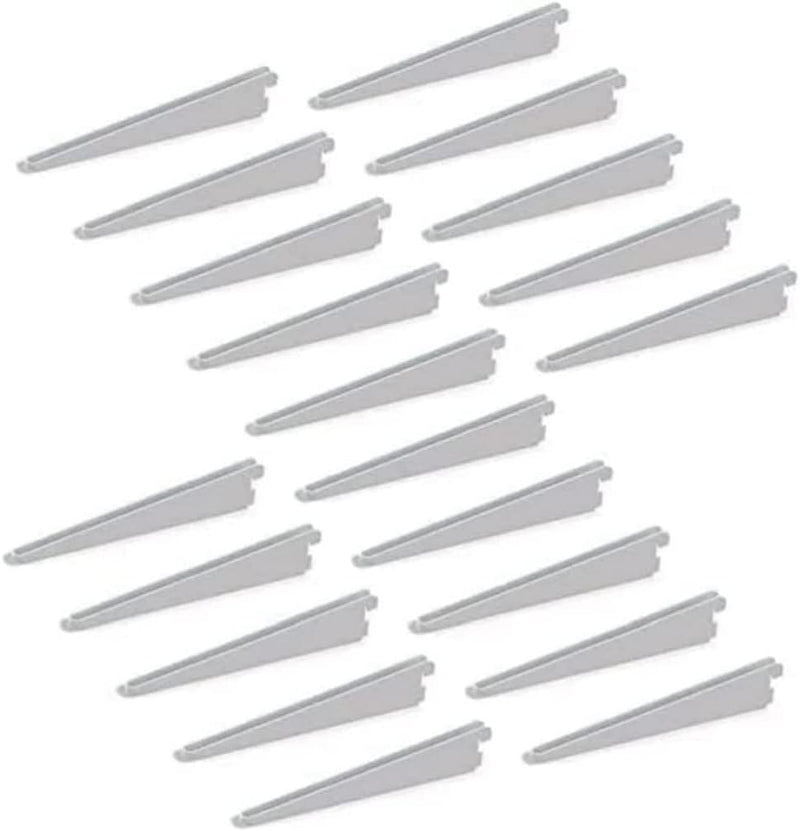 Emuca - Regalwinkel für Leistenprofil, doppelte Bohrung, Durchlass 32 mm 270mm, Set aus 20 Stück, We