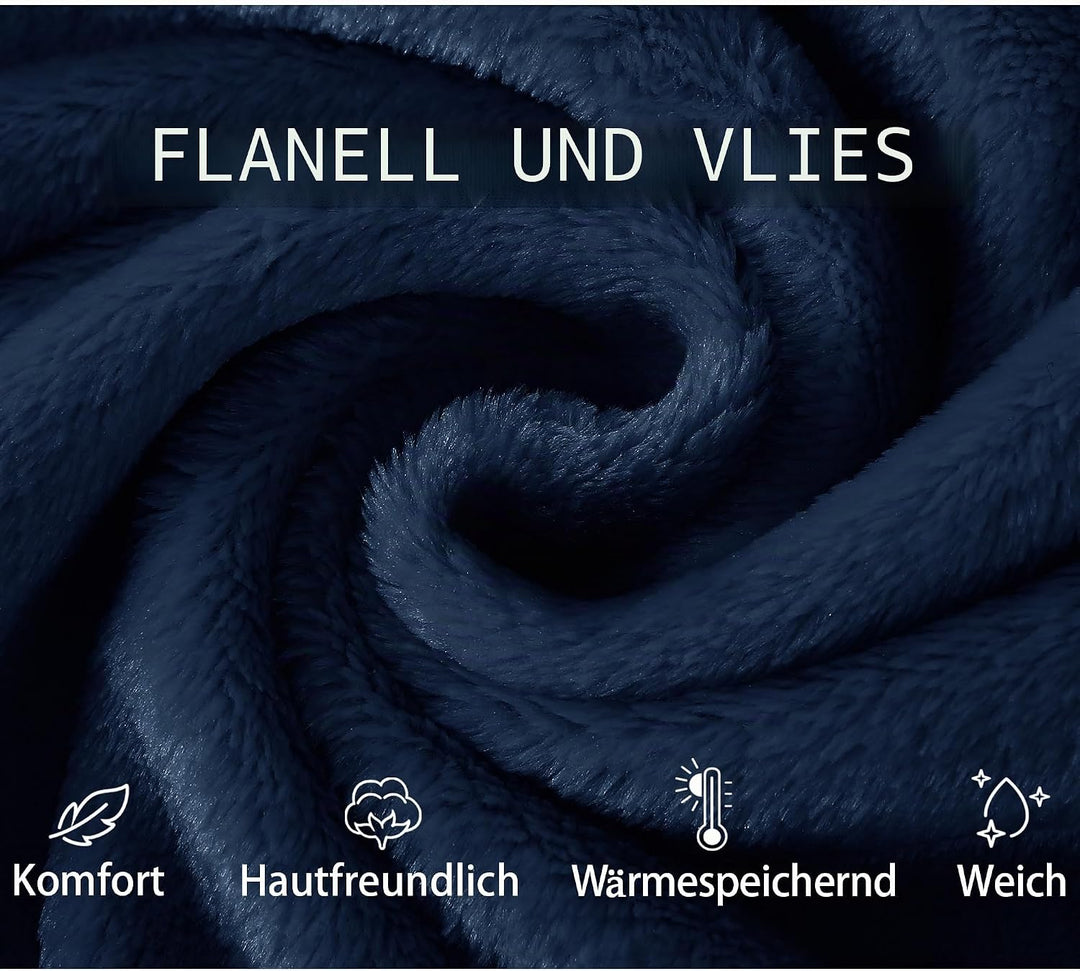 Mnemo Bademantel Damen Lang mit Kapuze Bademantel Damen Frottee Bademantel Damen Flauschig Blau L, B