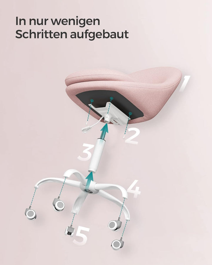 SONGMICS Homeoffice Stuhl, Drehstuhl, Schreibtischstuhl, Schaumstoffpolsterung, höhenverstellbar, fü
