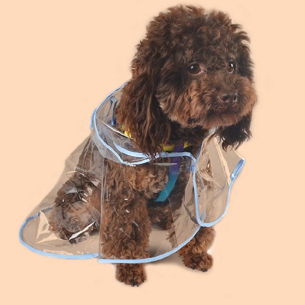 KoKoBin Regenmantel für Hunde und Katzen mit Kapuze, verstellbar, PVC, transparent, wasserdicht, ult