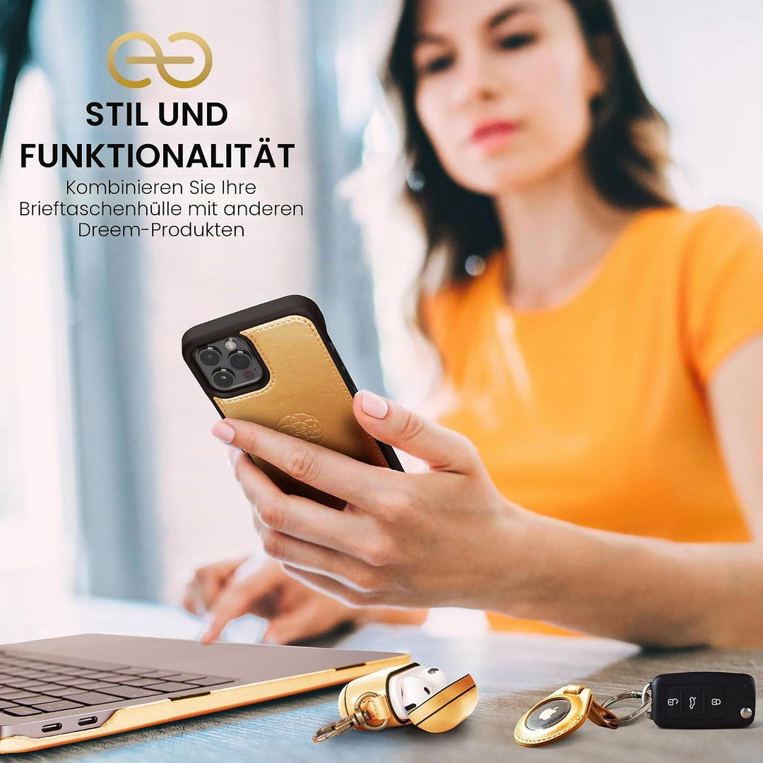 Dreem Fibonacci iPhone 13 Pro Brieftaschen-Etui / 2-in-1 stossfestes Etui und abnehmbares Folio aus