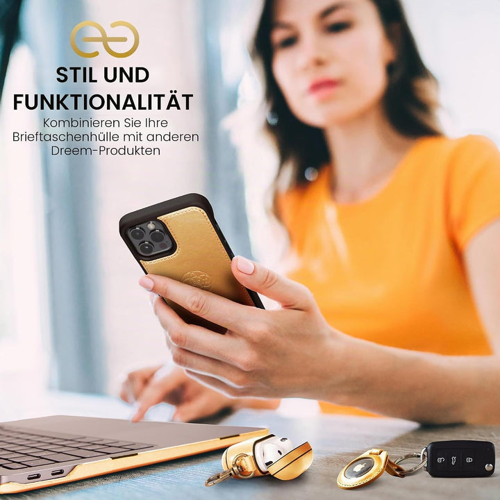 Dreem Fibonacci iPhone 13 Pro Brieftaschen-Etui / 2-in-1 stossfestes Etui und abnehmbares Folio aus