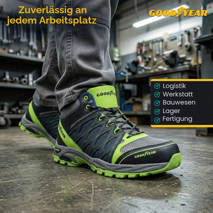 Goodyear Herren S1p Sra Sicherheitsstiefel, Yellow Blue, 45 EU Gelb Blau 45 EU, Gelb Blau 45 EU