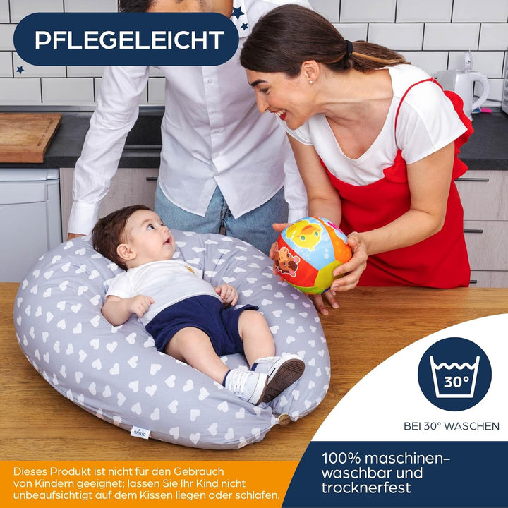 Niimo 2-in-1 Stillkissen XXL - Schwangerschaftskissen Seitenschläferkissen mit Bezug, Komfortkissen