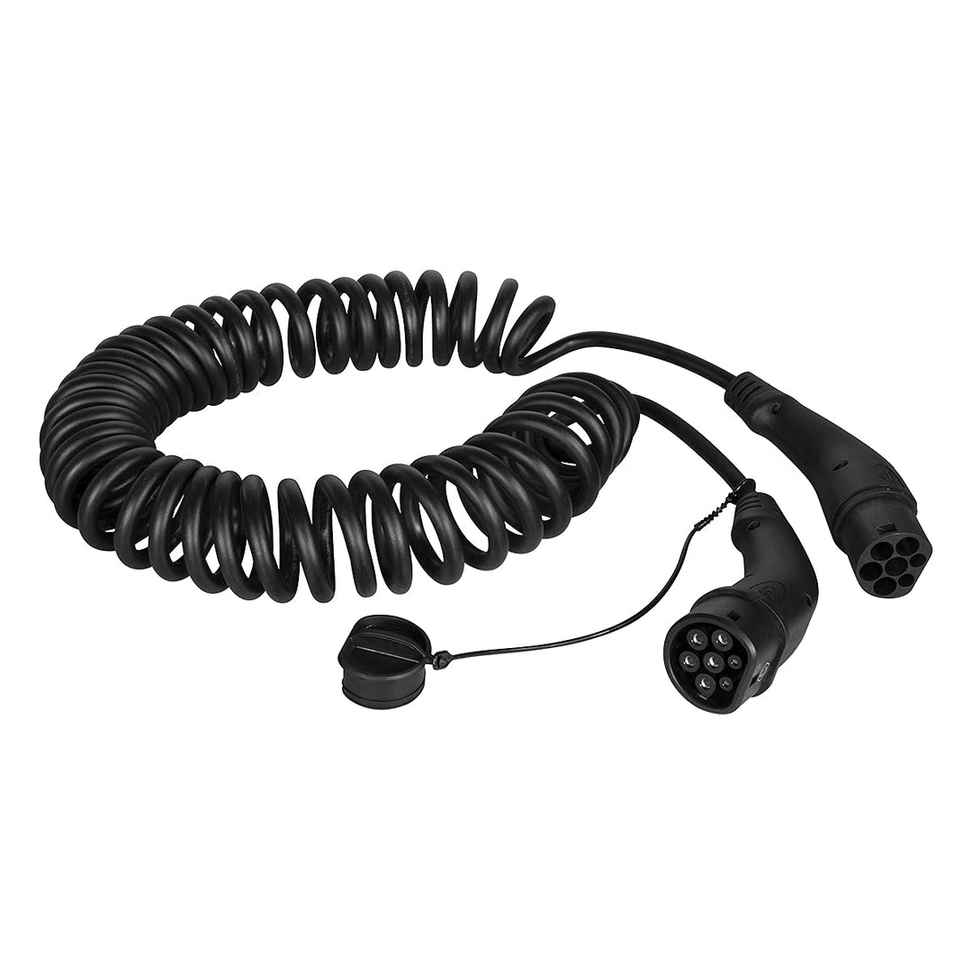 Harting EVC0113 - E-Auto-Ladekabel Typ 2, spiral, 3-phasig, 20 A, 11 kW, 5 m/ZERTIFIZIERTES KABEL 11