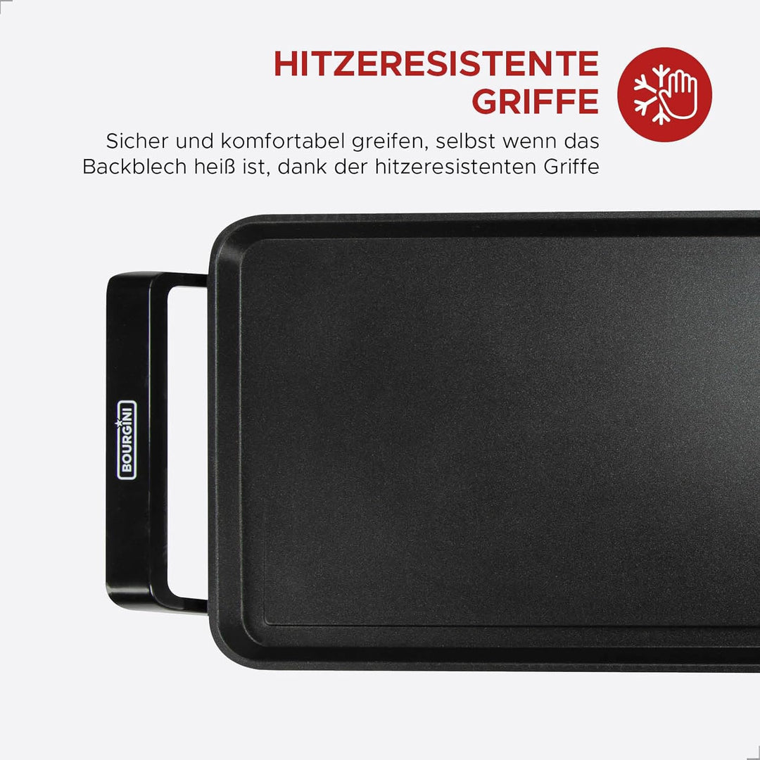 Bourgini Multi Plate XXL – Backplatte – Grillgerät – 90 x 24 cm – Teppanyaki – Antihaftbeschichtung