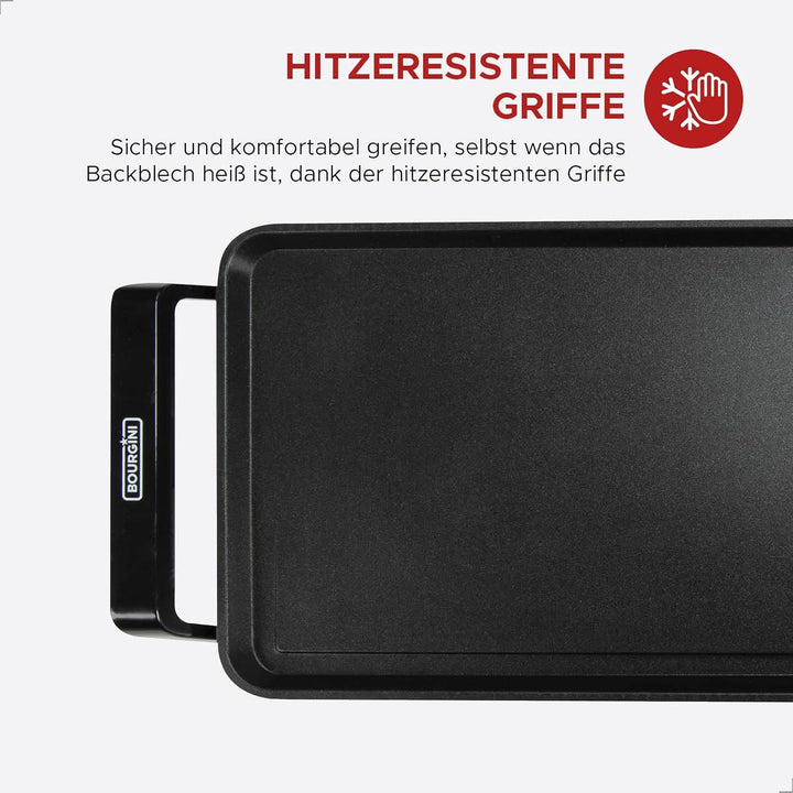 Bourgini Multi Plate XXL – Backplatte – Grillgerät – 90 x 24 cm – Teppanyaki – Antihaftbeschichtung