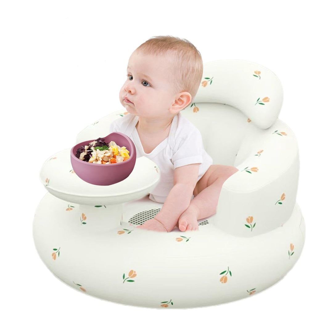 Baby Aufblasbarer Sitz Für Babys 3-36 Monate, Säugling Rückenstütze Sofa Mit Tablett, Aufblasbarer B