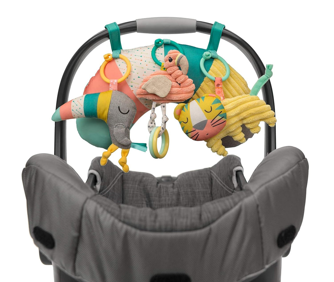 Infantino 4-in-1 Deluxe Twist &amp; Fold Activity Gym &amp; Krabbeldecke mit Spielbogen, Tropisch – inklusiv