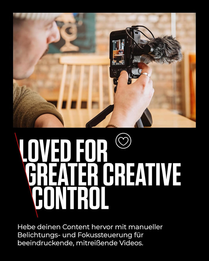 Canon EOS R50 V + RF-S 14-30mm F4-6.3 is STM PZ – Vlog-Kamera, kompatibel mit Canon RF-Objektiven |