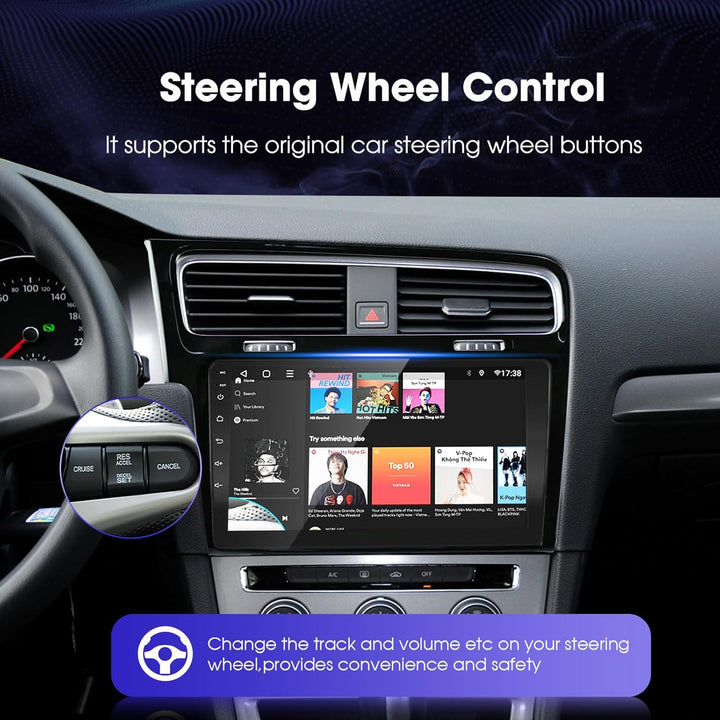 LEXXSON Android Auto Carplay Autoradio für VW Golf 7 MK7 Golf VII 2012-2020,10,1 Zoll Touchscreen AM