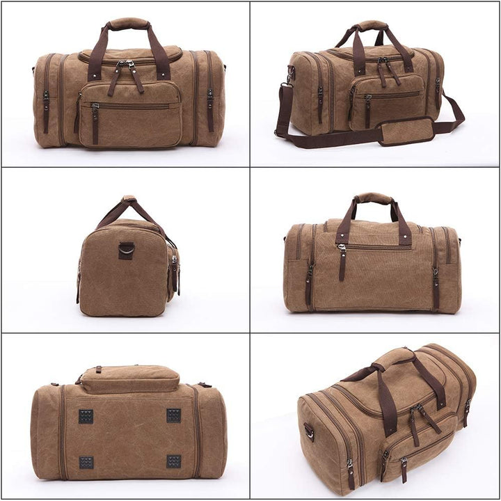 WTiger Reisetasche, gross 40 l 50 l erweiterbare Segeltuch-Reisetasche, Unisex-Reisetaschen, Wochene