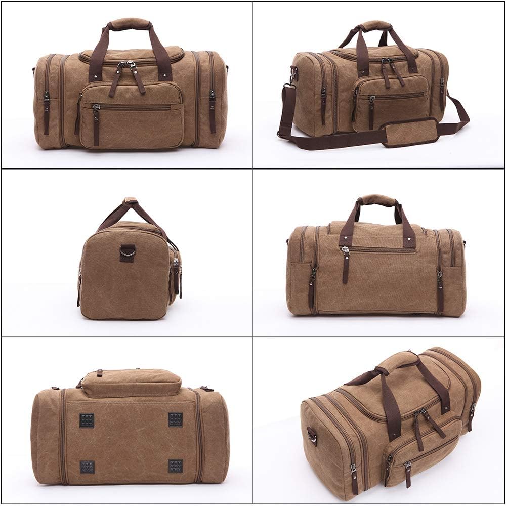 Reisetasche, gross 40 l 50 l erweiterbare Segeltuch-Reisetasche, Unisex-Reisetaschen, Wochenendtasch