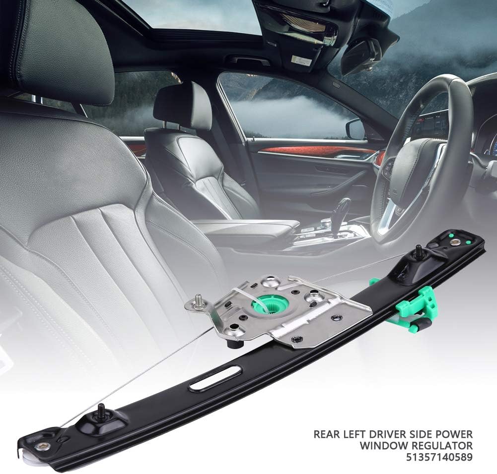 KIMISS Fensterheber Hinten Links Fahrerseite ohne Motor Ersatz für E90 3er 4 Türer 51357140589