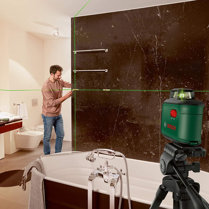 Bosch Kreuzlinienlaser AdvancedLevel 360 mit Premium-Stativ (3 Laserlinien inkl. 360° zum Ausrichten