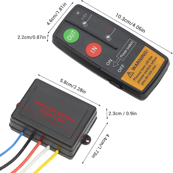 BOROCO Wireless Elektrische Seilwinde Motorwinde Controller, 75 Fuss Reichweite 12 V 24 V hohe Empfi