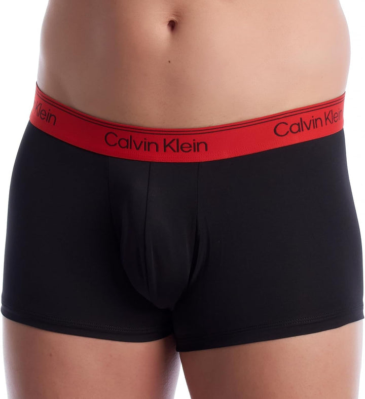 Calvin Klein Baumwolle Stretch 3 Pack Boxer Short, Schwarz Mit Blau/erdbeerfeld/schwarz S 0az - Blac