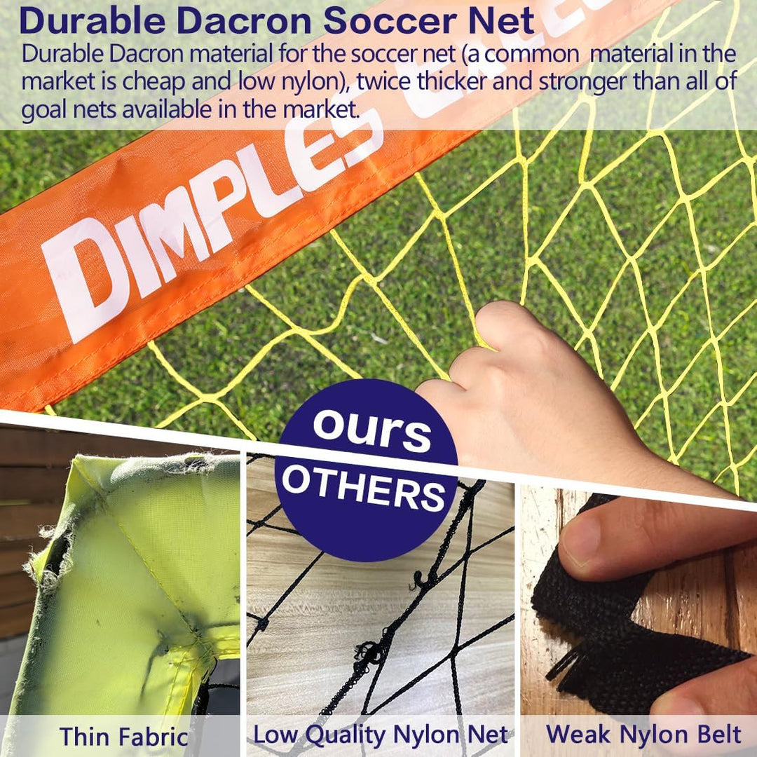 Dimples Excel Pop-Up Fussballtor – Faltbar für Kinder | 1er oder 2er Set in 120x90 / 152x110 / 213x1