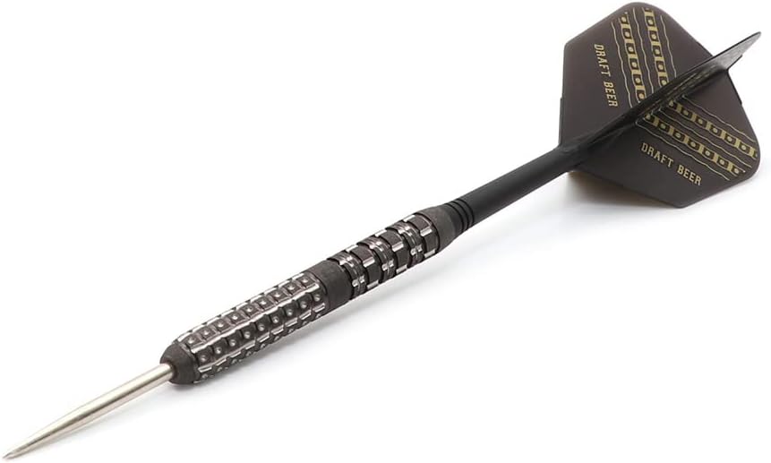 CUESOUL Steel Tip 90% Tungsten Dart Set mit Ölfarbe Finish und ROST Flights 23g Fassbier-1, 23g Fass