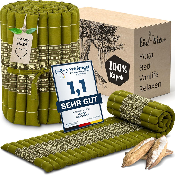 livasia Rollmatte Rollmatratze L-200x110x4,5cm, Gästebett Gästematratze 1 Person, Reisebett Kofferra