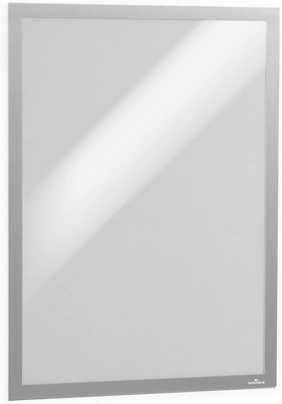 Durable Info-Rahmen Duraframe Poster A2, selbstklebender Plakatrahmen, UV-beständig, 1 Stück, silber