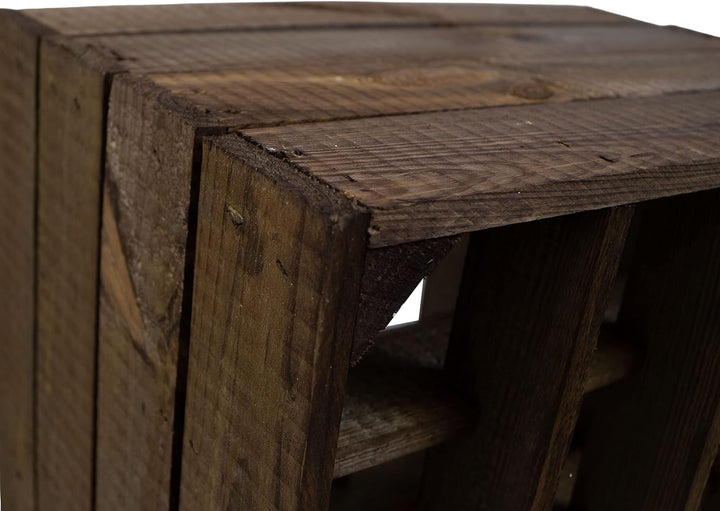 Kistenkolli Altes Land Weinregal 16er dunkel Masse 40x40x27cm Regalkiste Flaschenablage Weinregal Ap