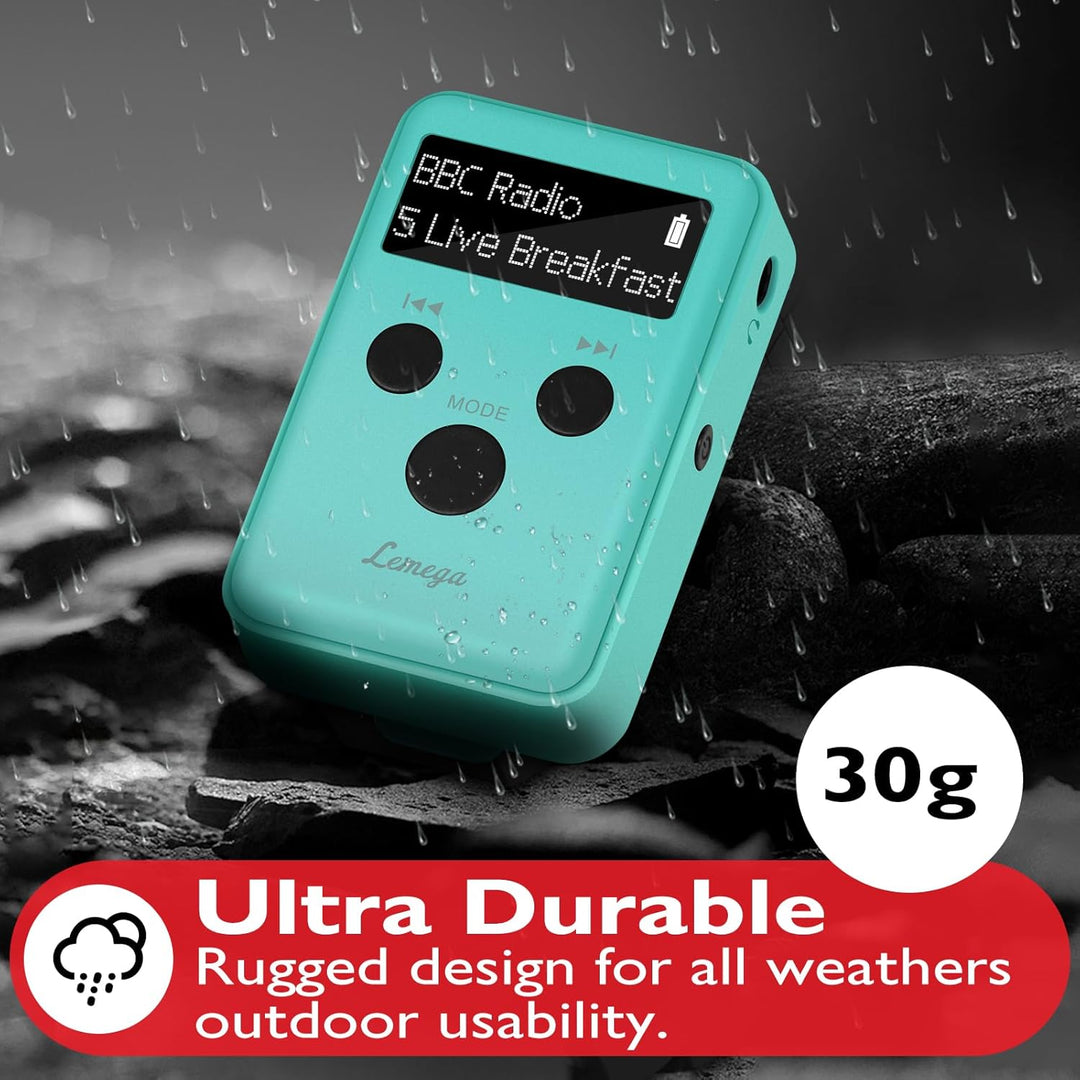 LEMEGA Mini GO Tragbare DAB-Radio für die Hosentasche,Digitales Taschenradio UKW,Radiowecker,Persönl