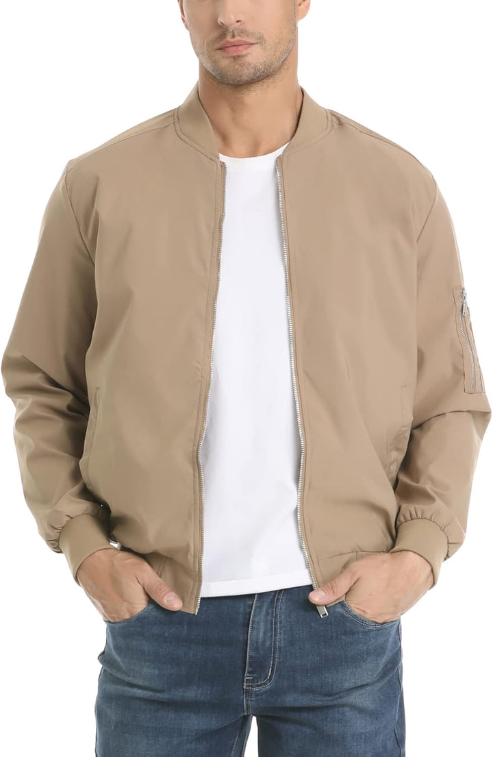 MAGCOMSEN Blouson Herren Jacke Leichte Bomberjacke Winddichte Übergangsjacke Freizeit Fliegerjacke m