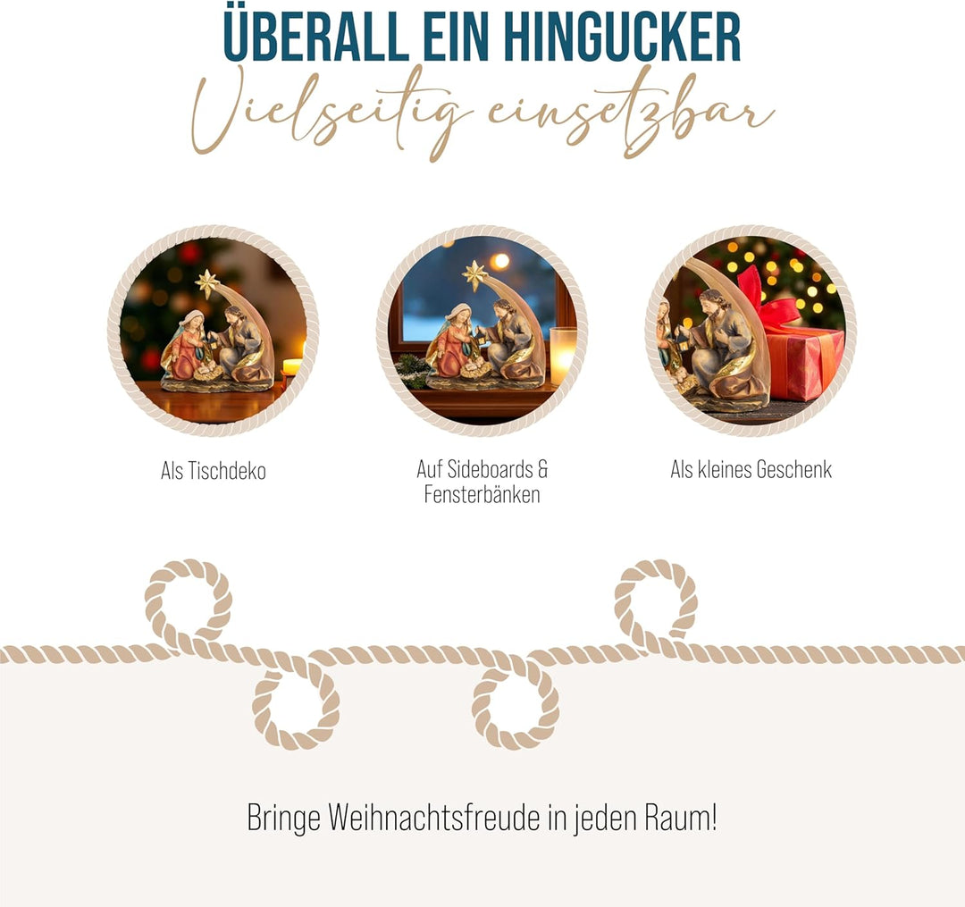 Logbuch-Verlag Weihnachtskrippe Maria Josef Jesukind - kleine Krippe Tischkrippe Weihnachten Geschen