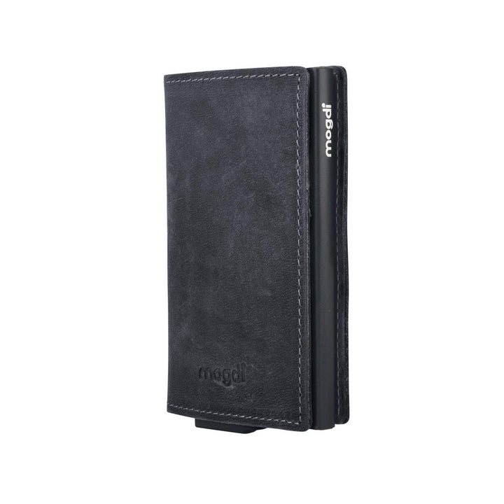 mogdi Nano Black Premium Herren Portmonee RFID Schutz Kartenetui Business Geldbörse feinstes A++ Ech