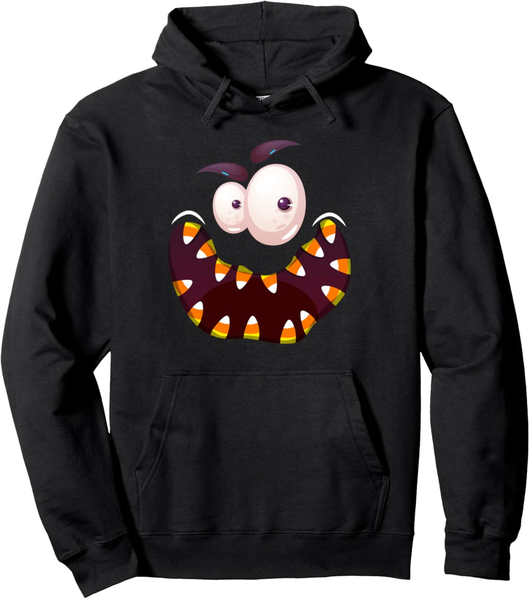 Candy Corn Monster Zähne Halloween Trick oder Treat Pullover Hoodie